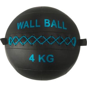 MEDECINE BALL Wall Ball Sporti France 4kg - Noir/Violet - Cross Training et Crossfit
