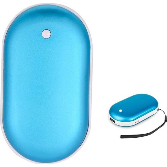 Mini chauffe-mains de poche portable, aste par USB, alimentation mobile,  double face, chauffage rapide, 2400mAh