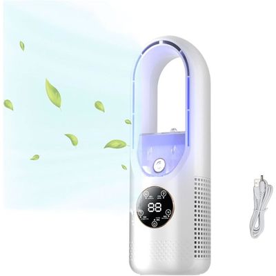 WUQNGI Ventilateur de Cou Portable Silencieux 5200 Ah ini USB C