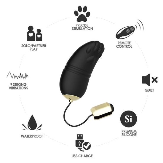 Œuf Vibrant Télécommandé XL Sans Fil LOVE AND VIBES - Pour Couple Et Solo, Stimulation Intense