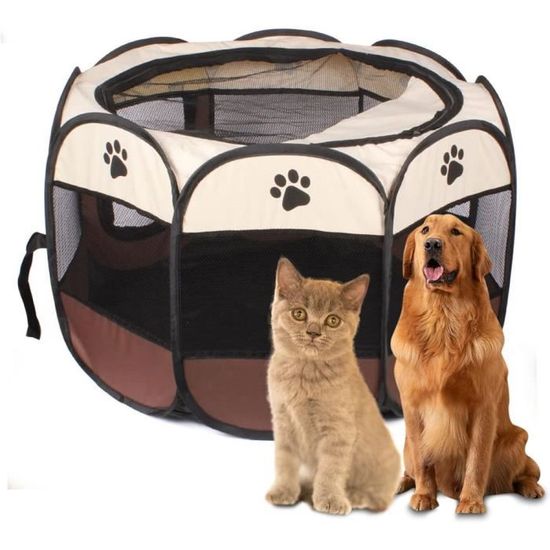 Parc pour chiots d'intérieur - 73 x 73 x 43 cm - Enclos pour chats