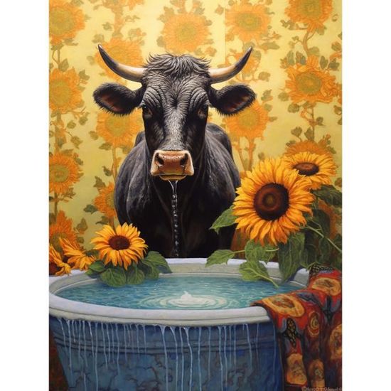 Bimkole DIY 5D Diamond Painting Kits Fleur, Broderie