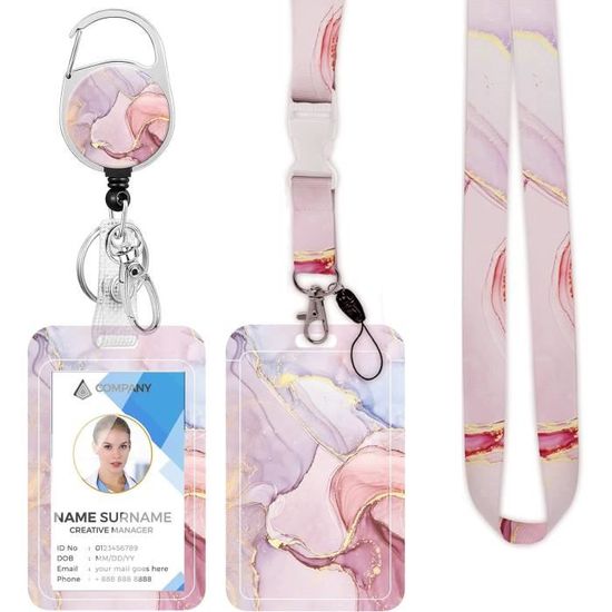 Porte-badges Avec Cordon – Lot De 2 Avec Motifs Capybara Mignons – Pour Carte D'identité, étudiants, Employés - 7