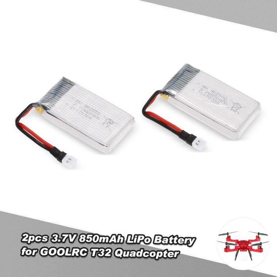 2pcs Batterie LiPo 3.7V 850mAh pour GoolRC T32 FPV Quadcopter Cdiscount Jeux Jouets