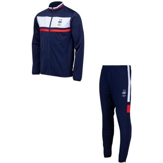 Survêtement Officiel Equipe De France De Football Enfant – 2 étoiles, Collection FFF – Taille Garçon