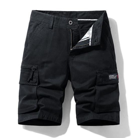 Short Cargo Homme Léger – Taille élastique, Multiples Poches, Parfait Pour L’été