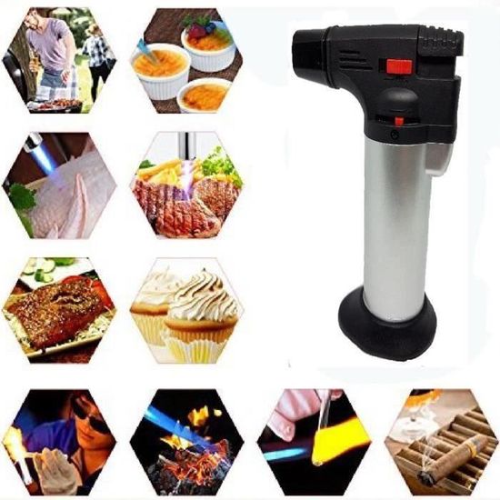 Chalumeau De Cuisine Professionnel - Pour Crème Brûlée, Caramélisation, BBQ - Haute Température (Gaz Non Inclus)