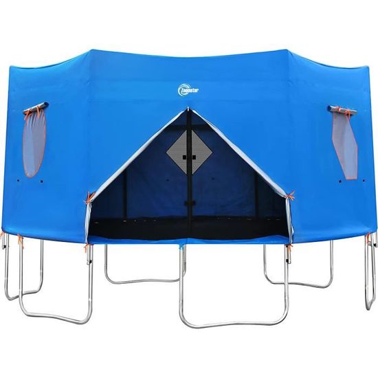Tente Pour Trampoline 183cm 244cm 306cm 366cm - Housse Protection Soleil Pluie Vent 6 Poteaux