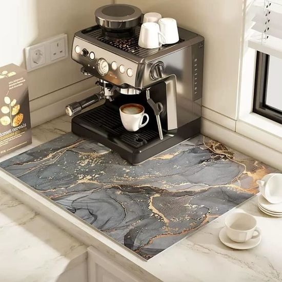 Tapis Diatomite Souple Tapis Égouttoir Vaisselle, 40 X 50 Cm Tapis De Séchage à Vaisselle Super Absorbant, Tapis Tapis Absorbant