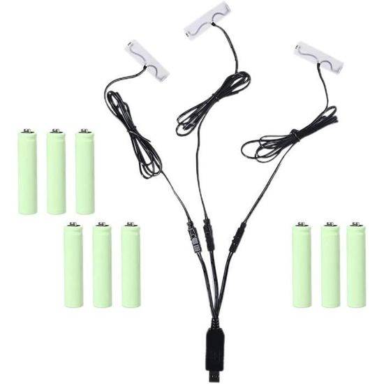 Jiheousty Éliminateur De Piles AA 10 En 1 - Adaptateur Secteur UE Remplace 2X 3X Piles