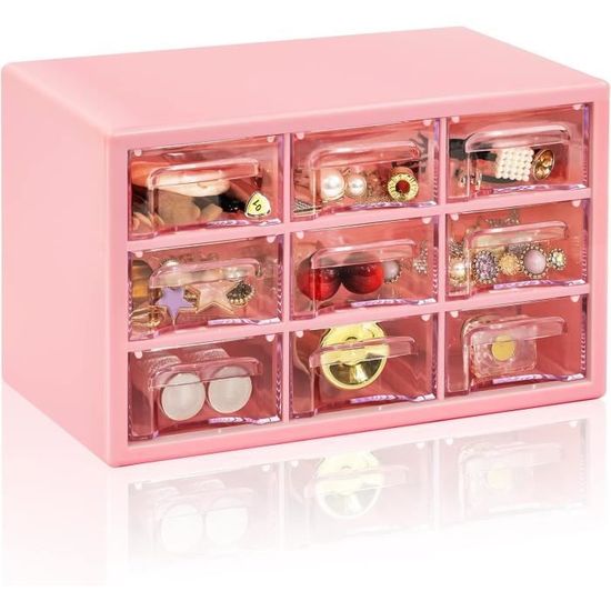 Qqmora Organisateur De Bureau à 3 Tiroirs Boîte De Rangement De Cosmétiques, Type Tiroir, Boîte