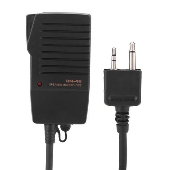 Micro-haut-parleur Portable Pour Talkie-walkie - Compatible Kenwood, Baofeng UV-5R - Bouton PTT Agrandi, Clip 360°