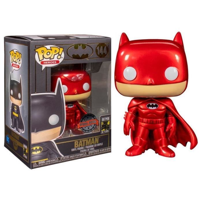 Figurine POP DC Comics Batman Red Metallic Exclusive - FUNKO - 9cm