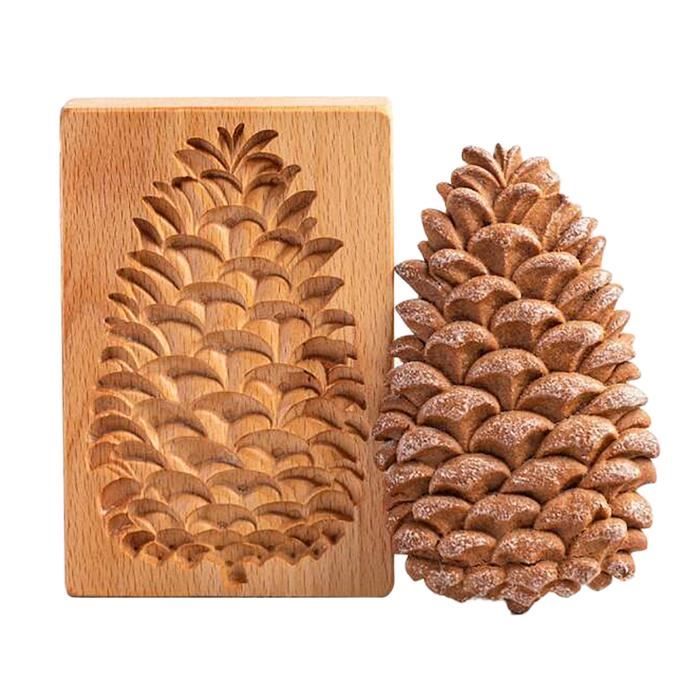 Accessoires de cuisine Moule à Biscuit Cône-Provence Rose Sablé Pain d'Epice en Bois 8556OU