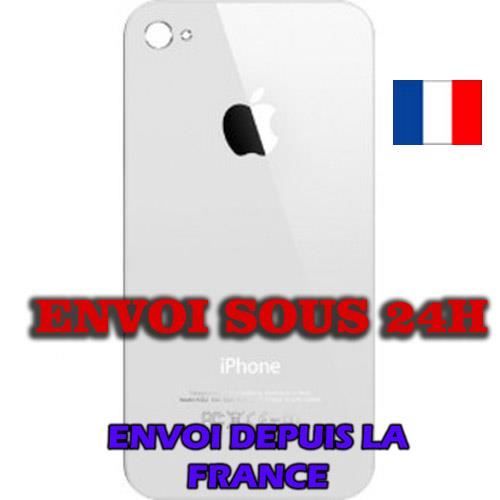 COQUE KIT VITRE ARRIERE DOS IPHONE 4 NEUF BLANC