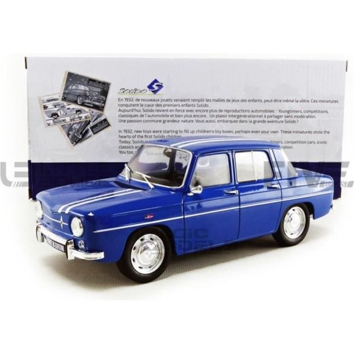 Voiture Miniature de Collection - SOLIDO 1/18 - RENAULT 8 Gordini 1100 - 1967 - Blue - 1803602
