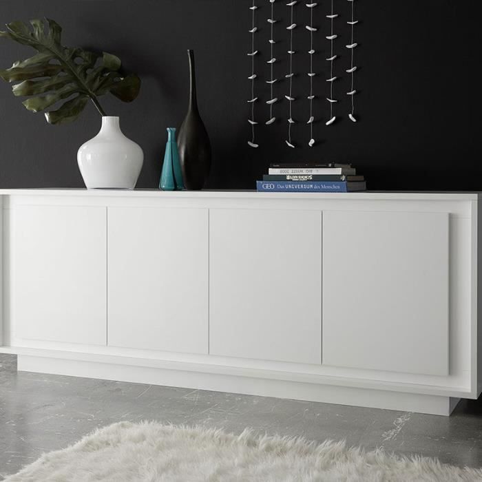 Buffet design blanc laqué mat ERINE 5