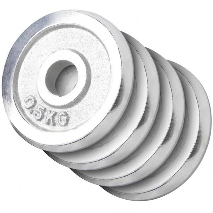 4 x poids disque chromé 0.5 kg