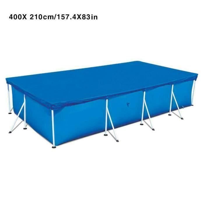 Couverture de piscine résistant aux UV, Couverture protection piscine - blue, rectangulaire