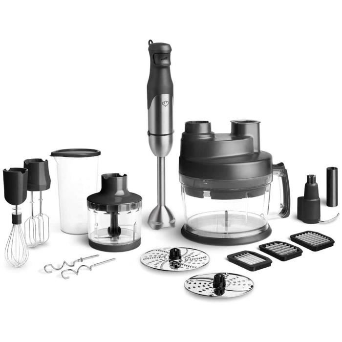 Ensemble de mixeur plongeant en acier inoxydable Sam 800W, accessoire pour mixeur, robot ménager avec accessoires