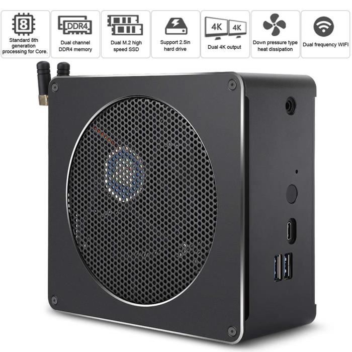 Mini PC ASHATA Mini PC Windows 10, Mini Ordinateur, Mini PC de Bureau, Mini Ordinateur hôte 4 cœurs pour Intel I5 8300H 309474