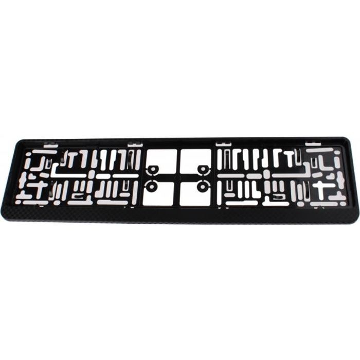 support de plaque d'immatriculation 52 x 11 cm look carbone