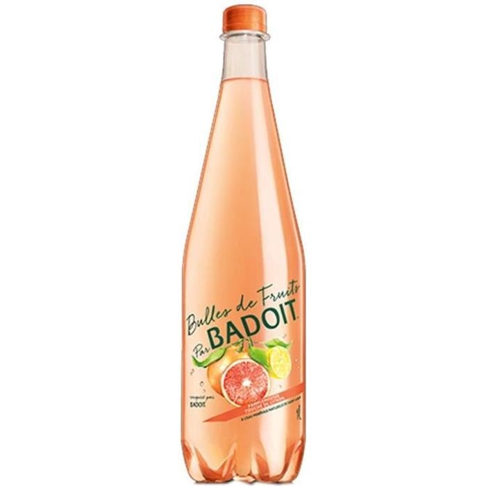 Badoit Bulles de Fruits Pamplemousse Touche de Citron 1L (lot de 12)