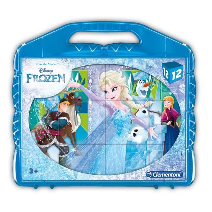 CLEMENTONI - Puzzle 12 Cubes - La Reine des Neiges