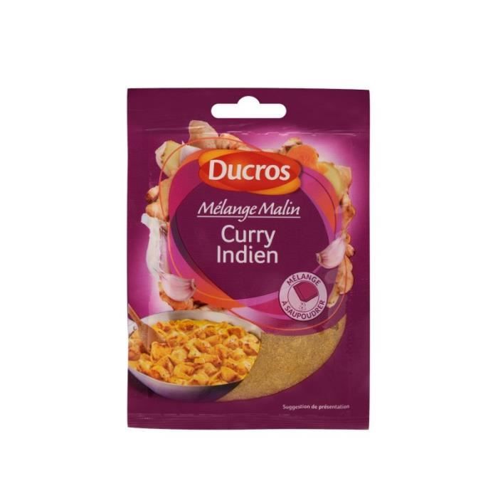 DUCROS - Sachet Mélange Curry Indien 20G - Lot De 4