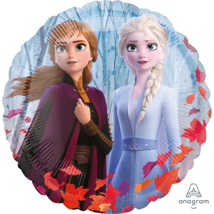 AMSCAN Ballon Foil Satin Standard Rond Frozen 2 Satin S60 avec pack