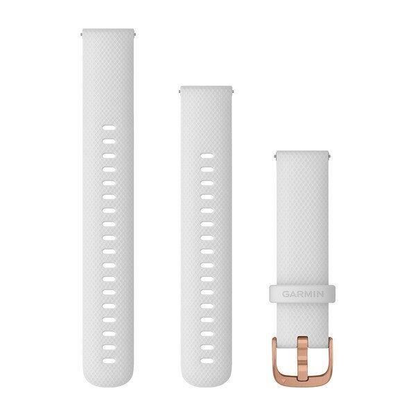 Bracelet à dégagement rapide Garmin 18 mm - blanc/cuivre