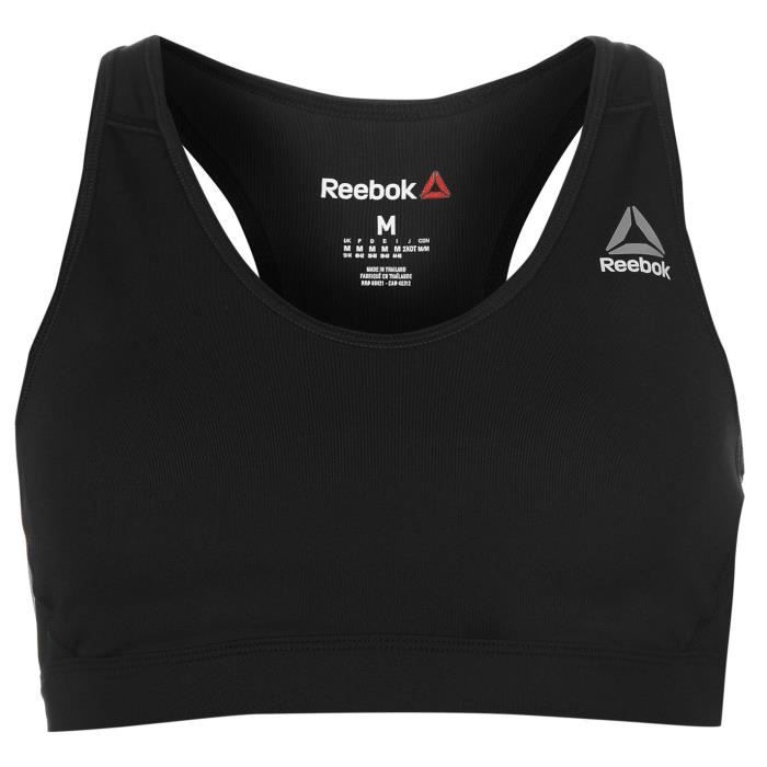 Reebok Femmes Soutien-Gorge De Sport Brassière Gym Mesh Col Rond Dos Nageur