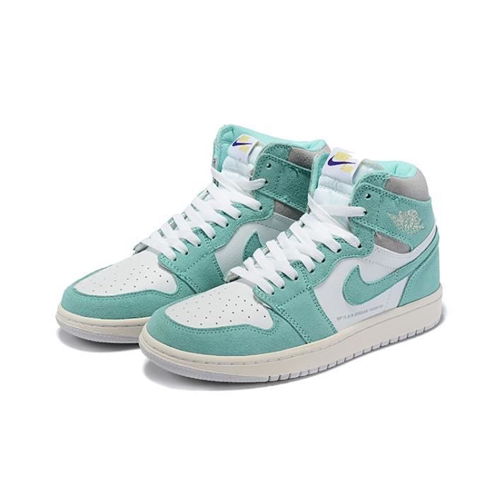 AIRs Jordans 1 Retro High OG University Chaussure de Sport Basket AJ 1 Pas Cher pour Homme Femme vert
