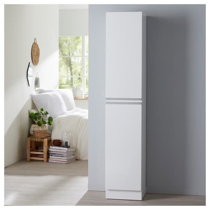 Meuble colonne de salle de bain à poser Dynamic blanc 180 cm