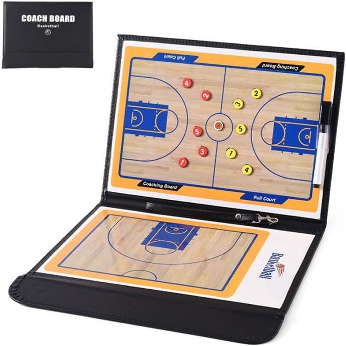 Basketball Tableau Tactique Coach Magnétique Stratégie de d'entraînement Plaque Portable Basket-ball Compétition Coaching Marqueur