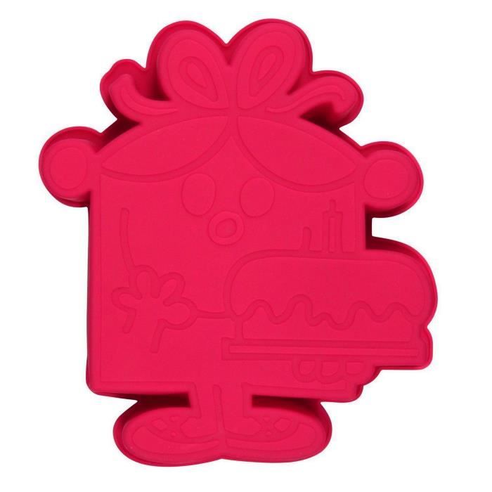Moule silicone Madame Anniversaire fuchsia