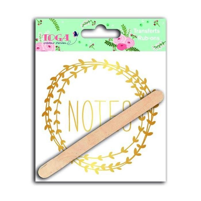 TOGA 1 planche de transferts fantaisie - Lovely Flowers Or - 10x10 cm
