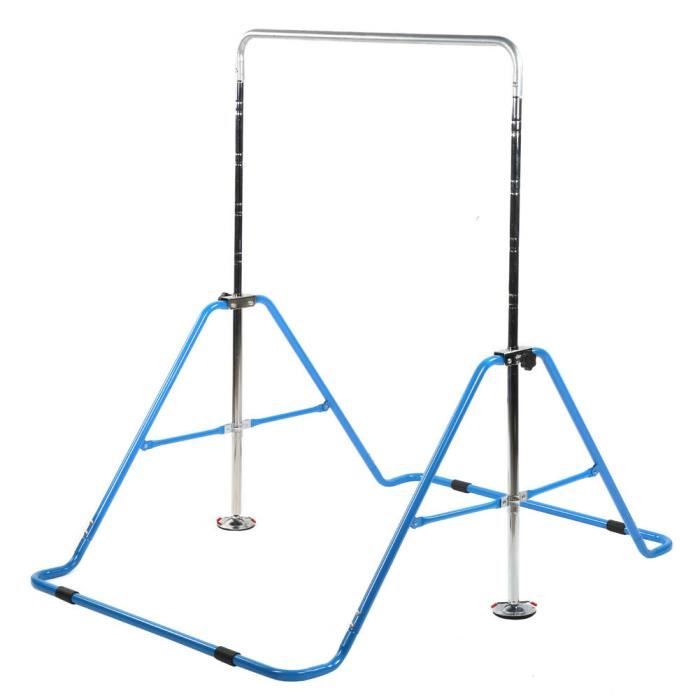 VINGVO Barre de gymnastique pliante Barres horizontales pour enfants Barre d'entraînement de gymnastique à hauteur réglable Gym