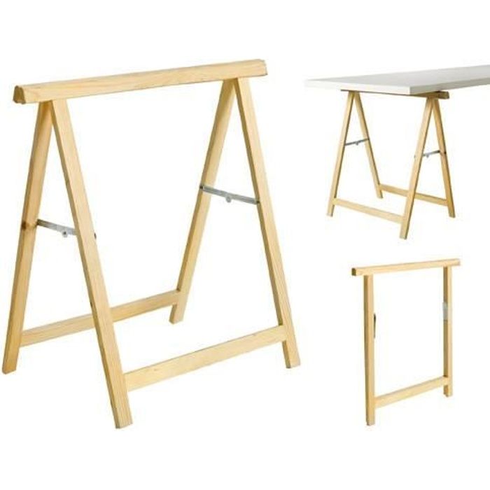 Tréteau en bois 74 x 74 cm hau