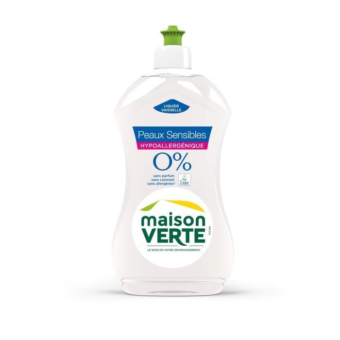 MAISON VERTE Liquide vaisselle Main 0% Sans Parfum - 500ml