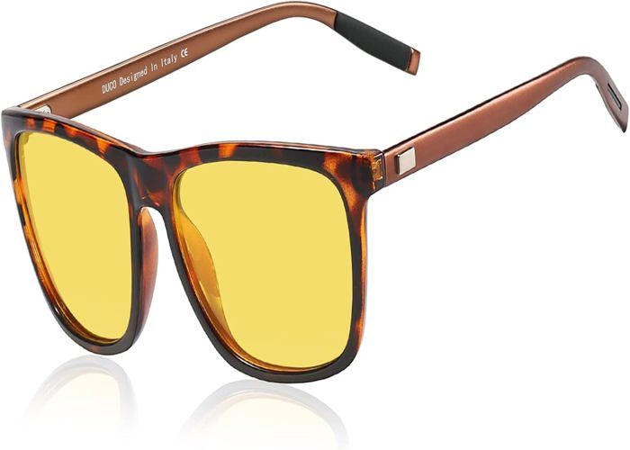 Surlunettes Anti-éblouissement Pour Conduite De Nuit - Verres Jaunes Polarisés, Surmontent Les Lunettes De Vue - 13