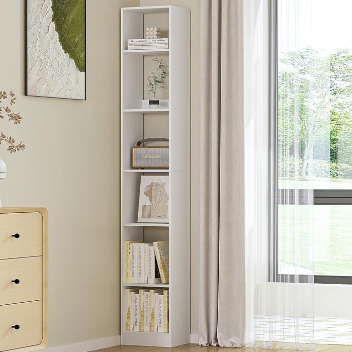 Bibliothèque Étagère de Rangement Meuble Cube pour Salon Bureau Chambre Style Scandinave
