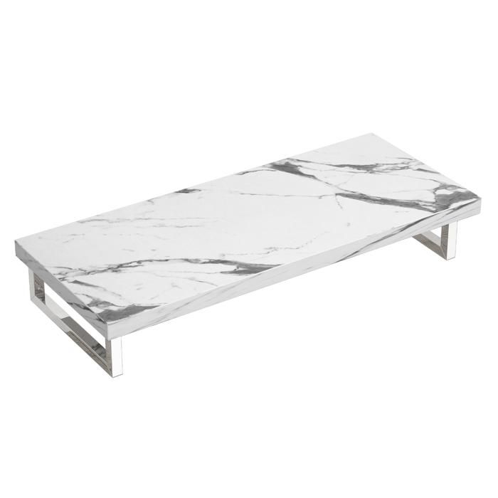 doporro Plan de Vasque en Bois 50x120cm Meuble sous Lavabo Plan Lave Mains avec 2 Supports en Inox PL005