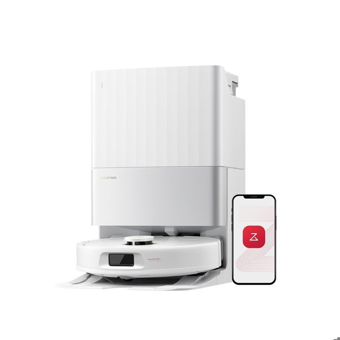 Roborock Qrevo S5V- Upgrade du S7 Max Ultra -12000 Pa -Aspirateur Robot Laveur avec Station -Séchage à lair Chaud -0% denroulement - Roborock
