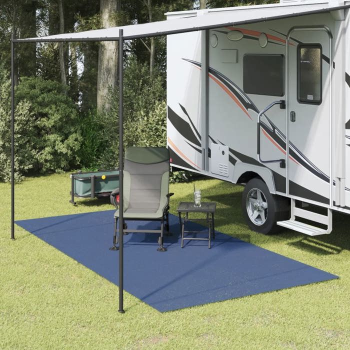 vidaXL Tapis de tente bleu 4x2 m tapis de camping tapis de camping pour lextérieur sous-couche de tapis tapis de sol de 4008455
