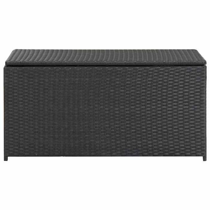 Boîte de rangement de jardin - Coffre de Jardin Polyvalente - résine tressée 100x50x50 cm noir@EU63303407