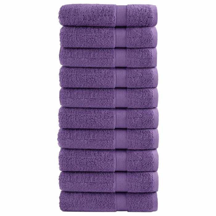 Essuie-mains - vidaXL - SOLUND - Violet - 100% Coton - 600 g/m² - Lot de 10