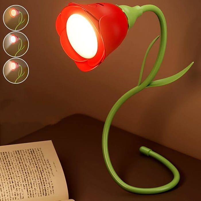 Lampe de lecture sans fil rouge - Rechargeable flexible voyage LAMPE A POSER