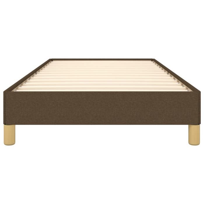 BURKE* Lit simple 100x200 cm Structure de lit classique sans matelas marron foncé tissu- LL6226