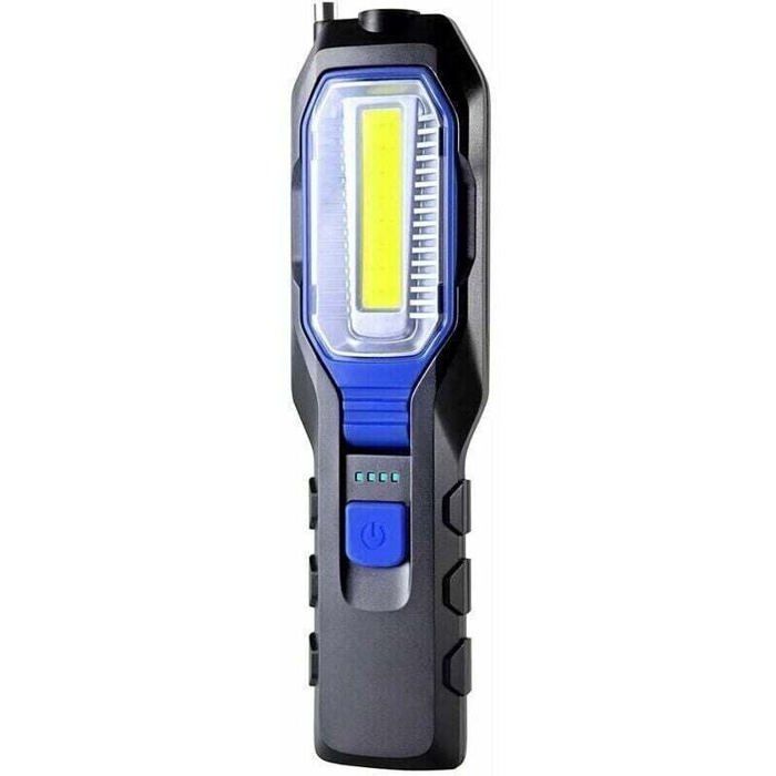 Lampes de poche (standard) Lampe Mecanicien Led Rechargeable Lampe de Travail COB Portable Rechargeable USB 2800mAh Batterie Lampe